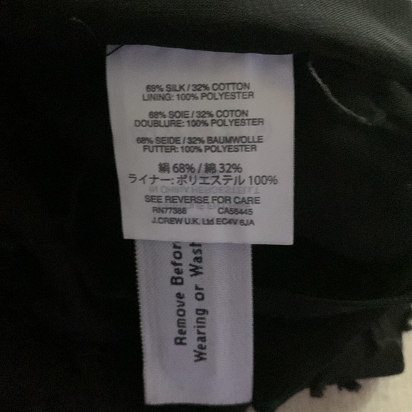 NEW J. Crew Black Silk Blouse Ladies 0 Chiffon Round Neck Short Flutter Sleeves - Picture 6 of 6